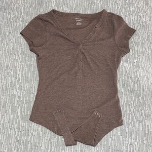 American Eagle Outfitters Brown Bodysuit